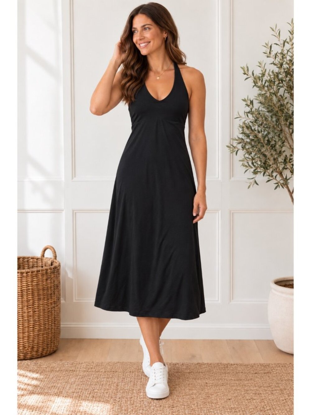 Patagonia Halter Dress Womens XS Black Nylon Blend